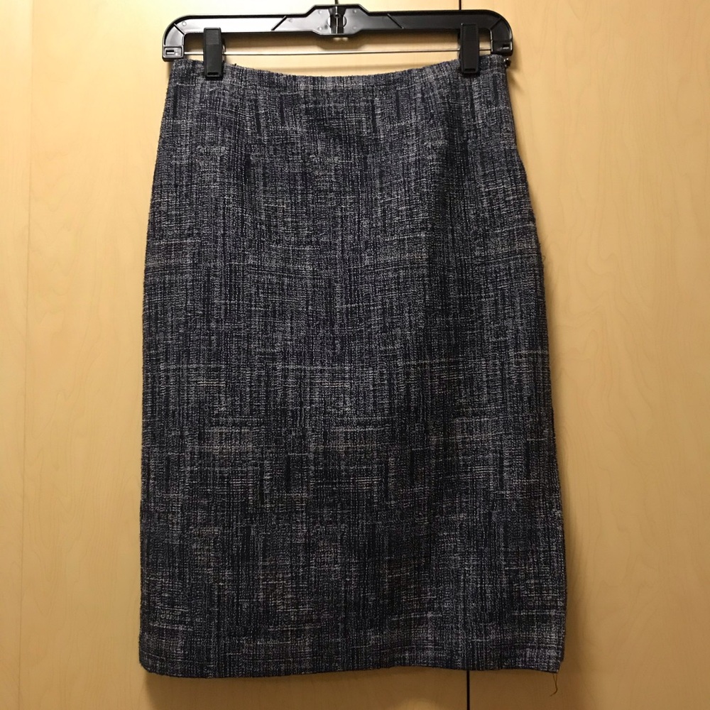Banana Republic Navy Tweed Pencil Skirt